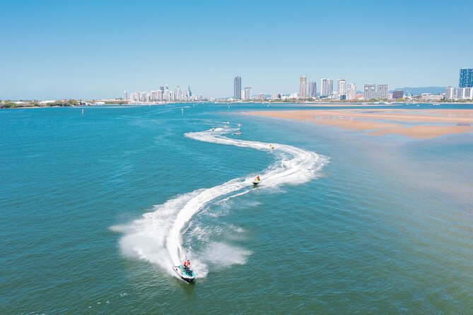 1hr Jet Ski Safari - Following the Broadwater toward South Stradbroke Island