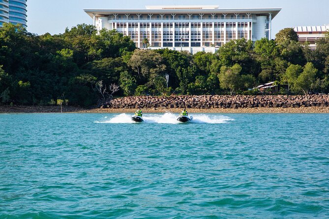 75-minute Die Another Day Jet Skiing in Darwin - Returning with Darwin’s skyline ahead