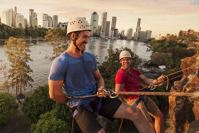 Abseiling the Kangaroo Point Cliffs in Brisbane - Kangaroo Point Cliffs Park and the 20-metre descent