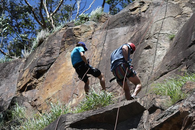 Abseiling the Kangaroo Point Cliffs in Brisbane - The Brisbane River view while you wait