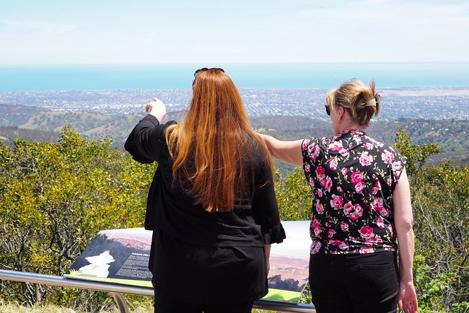 Adelaide Hills and Hahndorf Half-Day Tour from Adelaide - Crossing North Terrace and climbing toward Mt. Lofty
