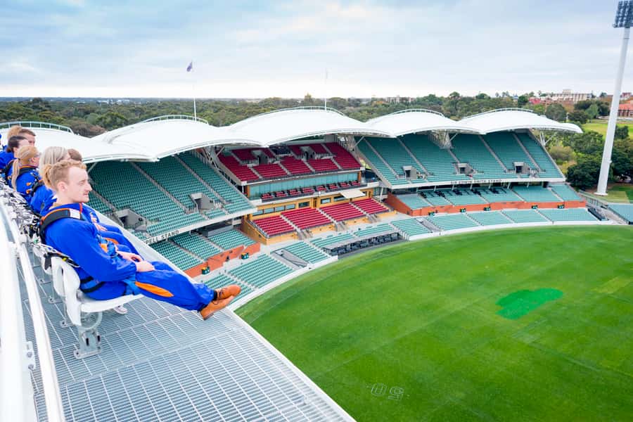 Adelaide: Rooftop Climbing Experience of the Adelaide Oval - The open viewing deck is the gentle start