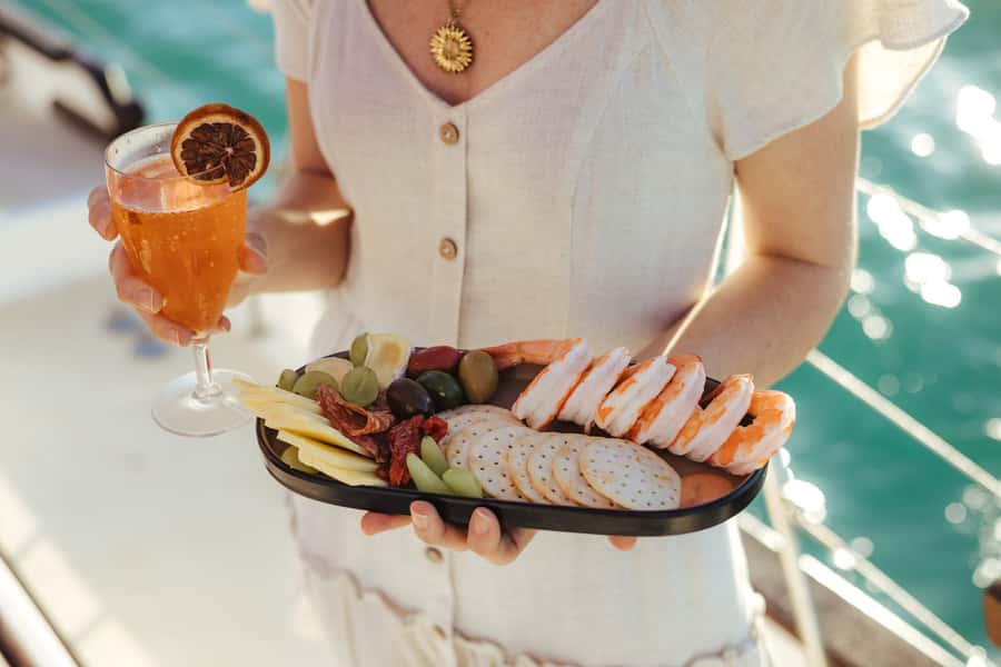 Airlie: Adults Only Sunset Sail with Aperol Spritz/Antipasto - Aperol Spritz and a plate made for sharing