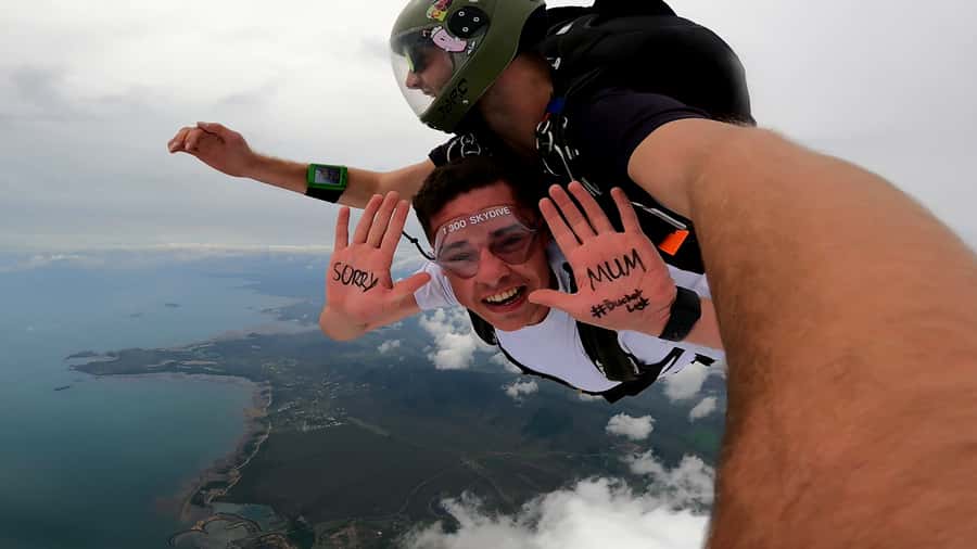 Airlie Beach: Tandem Skydiving Experience with Beach Landing - The aircraft climb and the moment at the door