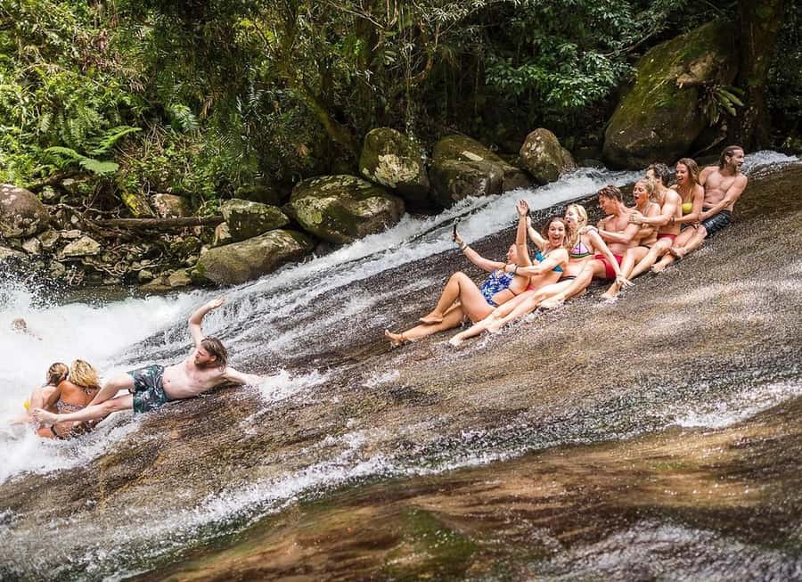 Atherton Tablelands: Lakes, Waterfalls, Rainforest Day Tour - Babinda Boulders and the first swim