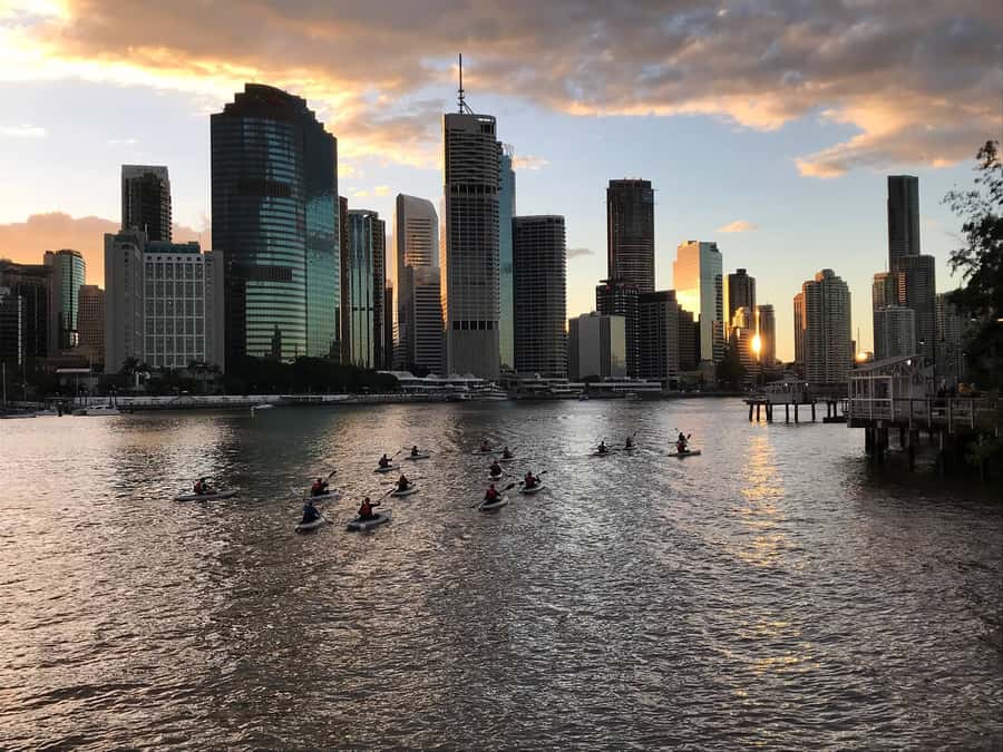 Brisbane: Illuminated River Night Kayak Tour - Brisbane by kayak, with the city lights switched on