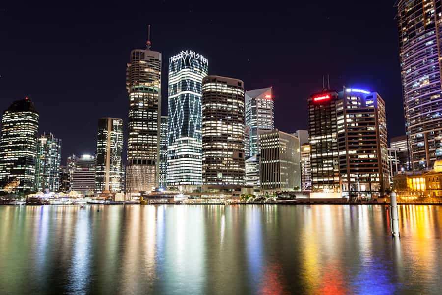 Brisbane: Illuminated River Night Kayak Tour - The opening stretch along Brisbane River