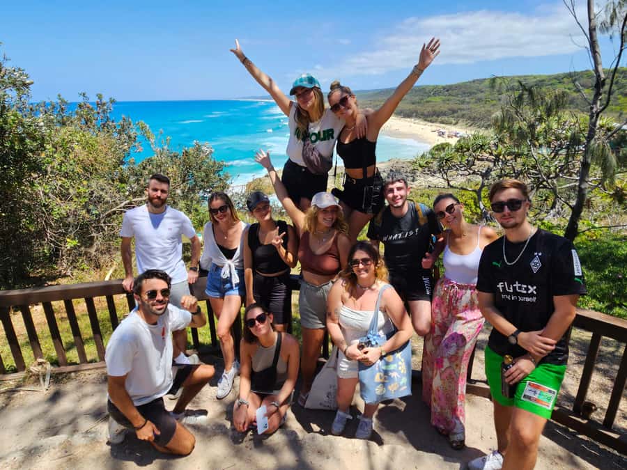 Brisbane to North Stradbroke Island Day: Wildlife & Beaches - North Gorge Walk: cliffs, kangaroos, and wide ocean views