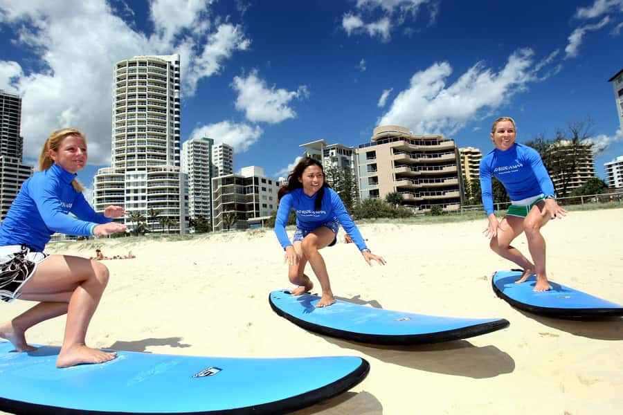 Broadbeach: 2 Hour Surf Experience on the Gold Coast - The main water session with the instructor beside you