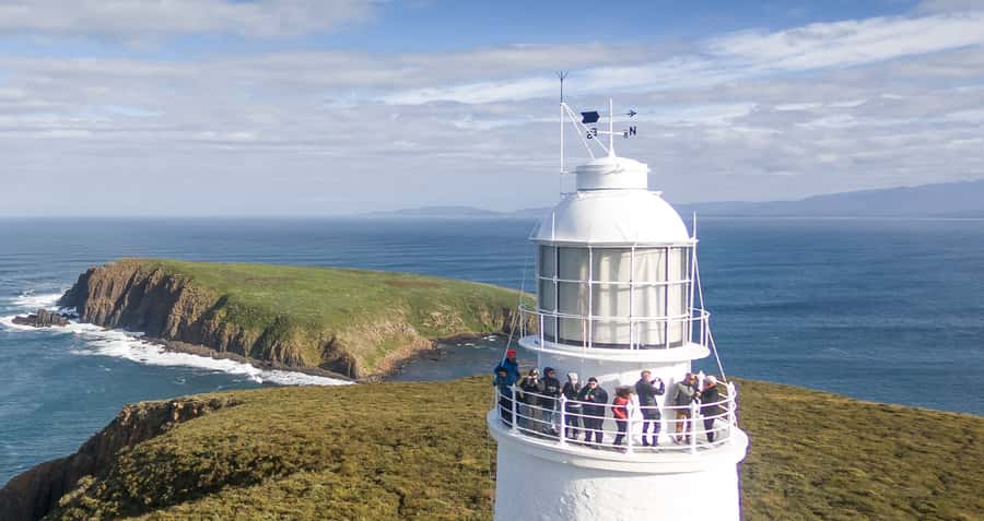 Bruny Island: Cape Bruny Lighthouse Tour - Climbing the original cast iron spiral stairs