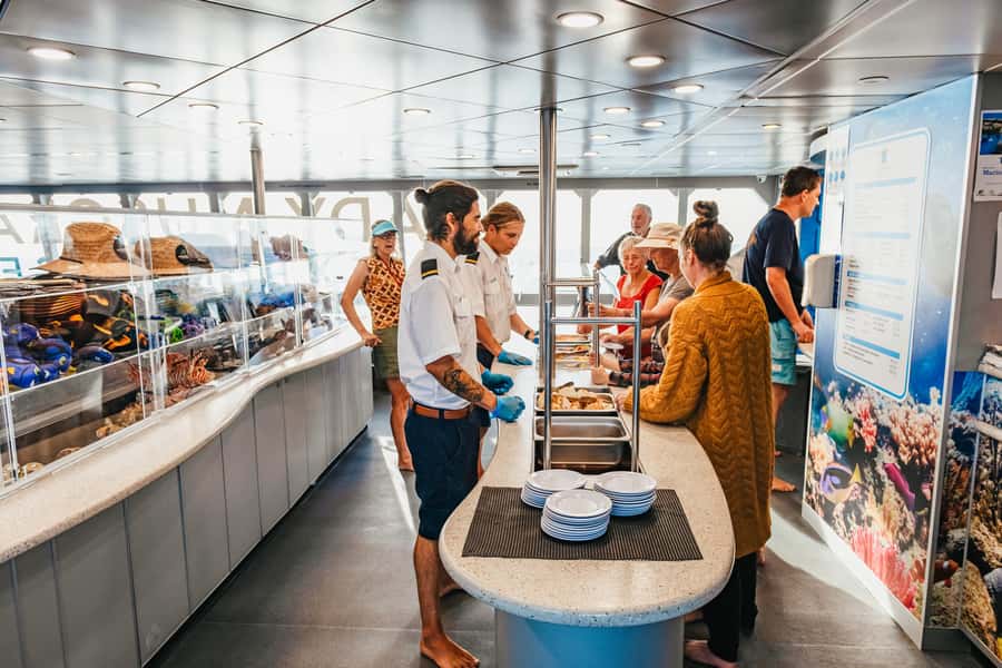 Bundaberg: Lady Musgrave Island and Great Barrier Reef Tour - The glass-bottom boat and underwater observatory