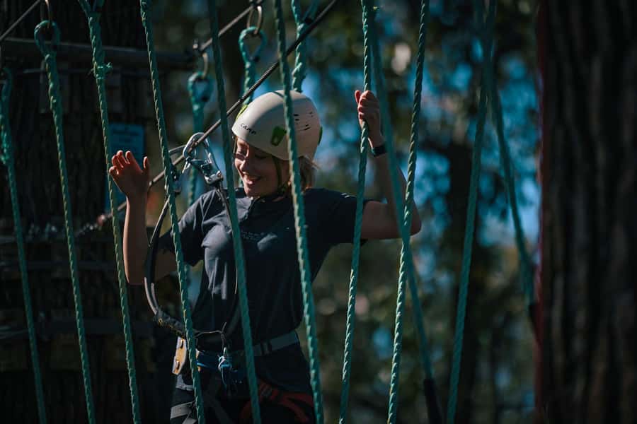 Busselton: Forest Adventure with Zip Lining and Rope Course - Staff support and the no-camera drawback