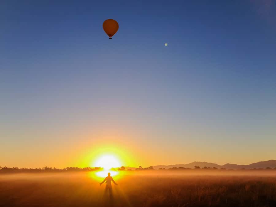 Cairns: Hot Air Balloon Flight with Transfers - A sunrise above the Atherton Tablelands