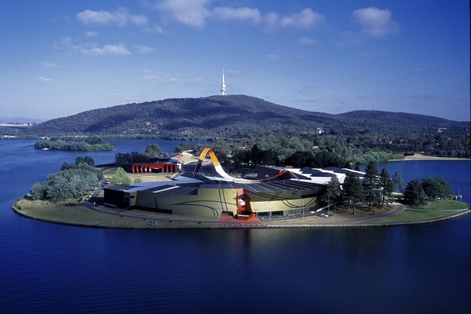 Canberra Day Trip from Sydney - National Museum of Australia beside the lake