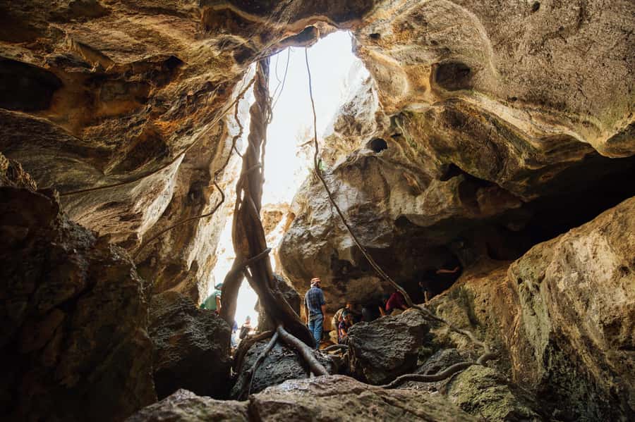 Capricorn Caves: 120 Minute Capricorn Adventurer Tour - Entering the remote cave sections with only a headlamp