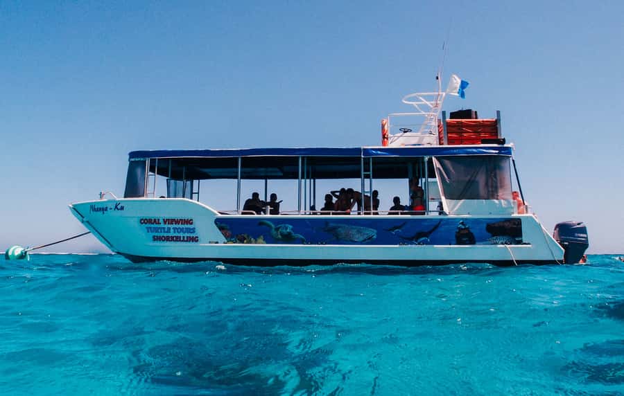 Coral Bay Glass-Bottom Boat Tour - The one-hour route over the lagoon gardens