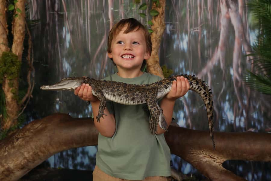 Crocosaurus Cove General Admission Ticket - Holding a baby crocodile