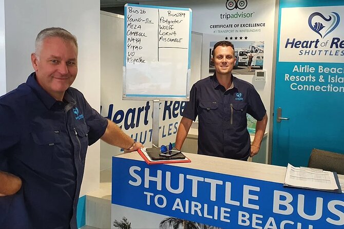 Established Return Airport Transfer Proserpine to Airlie Beach - Air-conditioned buses and luggage trailers