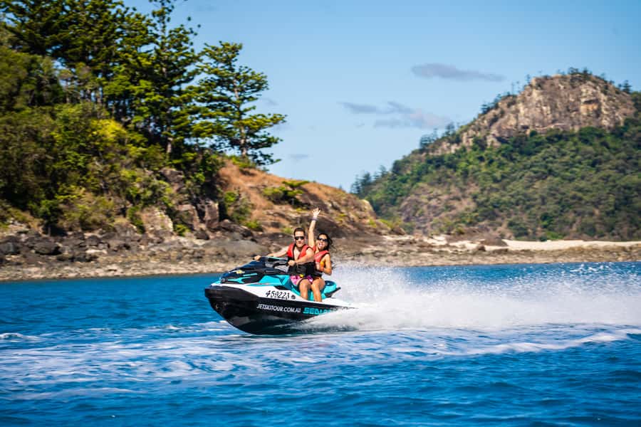 From Airlie Beach: Two-Island Safari - Following the guide toward Daydream Island