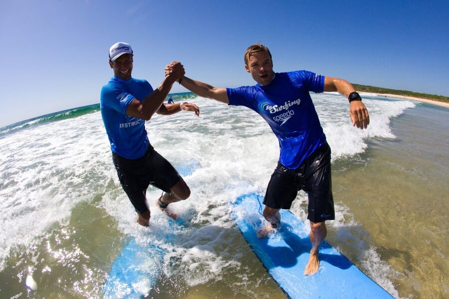 From Byron Bay: Learn to Surf Half-Day Tour - Tea-tree water and the finish