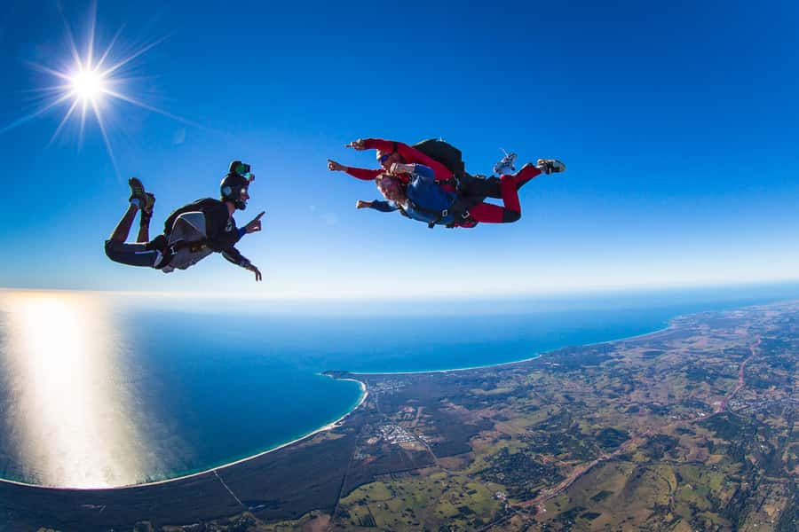 From Gold Coast: Tandem Skydive Experience over Byron Bay - The flight above Byron Bay begins the real adventure