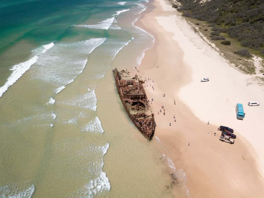 From Hervey Bay: K'gari, Fraser Island Two-Day Coach Tour - Lake Wabby is the most active inland stop