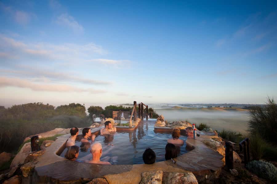 From Melbourne: Peninsula Hot Springs & Bathing Boxes Tour - The Melbourne pickup and coach ride