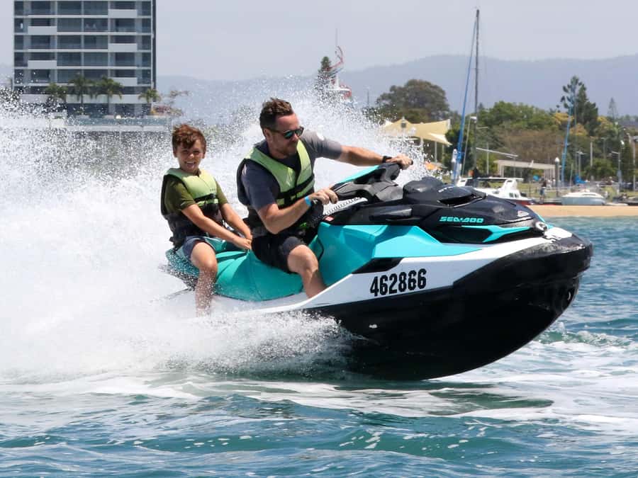 Gold Coast: 1-hour Jet-Ski Safari -No Slow Zones + Free Pics - Setting out from the Gold Coast toward South Stradbroke Island