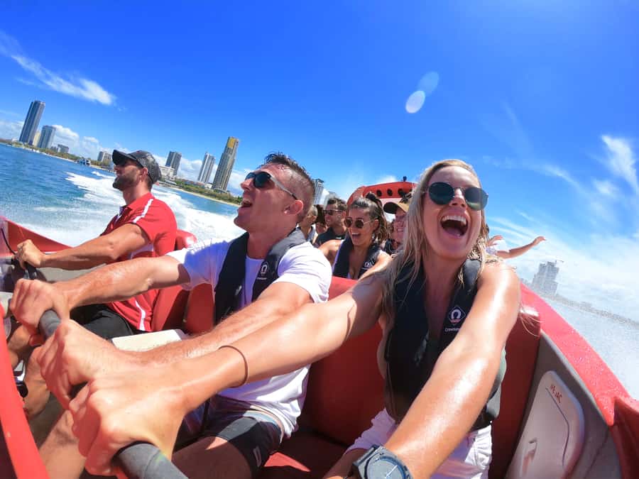 Gold Coast: 55-Minute Extreme Jet Boat Ride - The first view: Surfers Paradise from the waterways