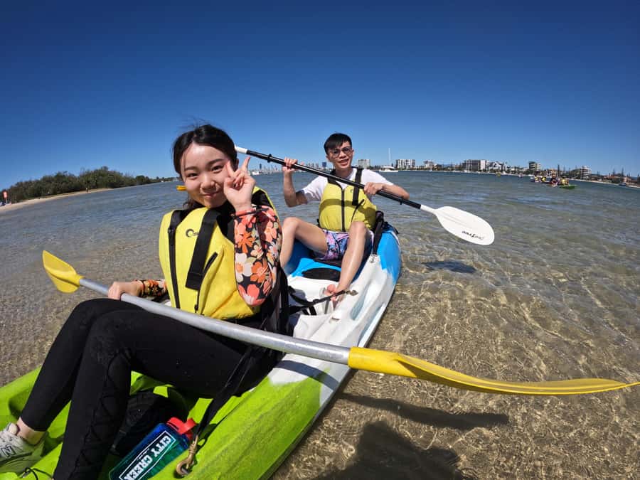 Gold Coast: Kayaking & Snorkelling Tour with Fish Feeding - Watching for dolphins and stingrays