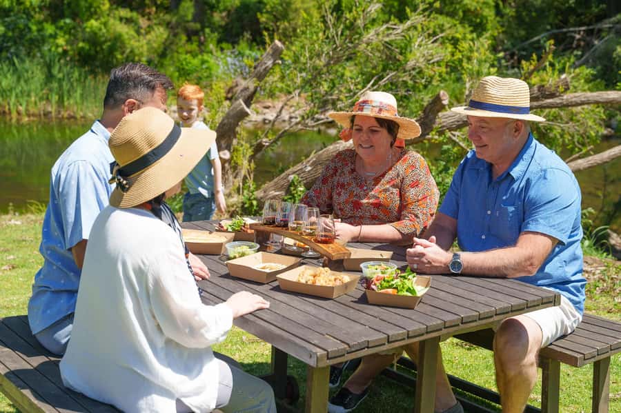 Gold Coast: Lamington Treetops, Wildlife and Vineyard Visit - Feeding King Parrots and Crimson Rosellas