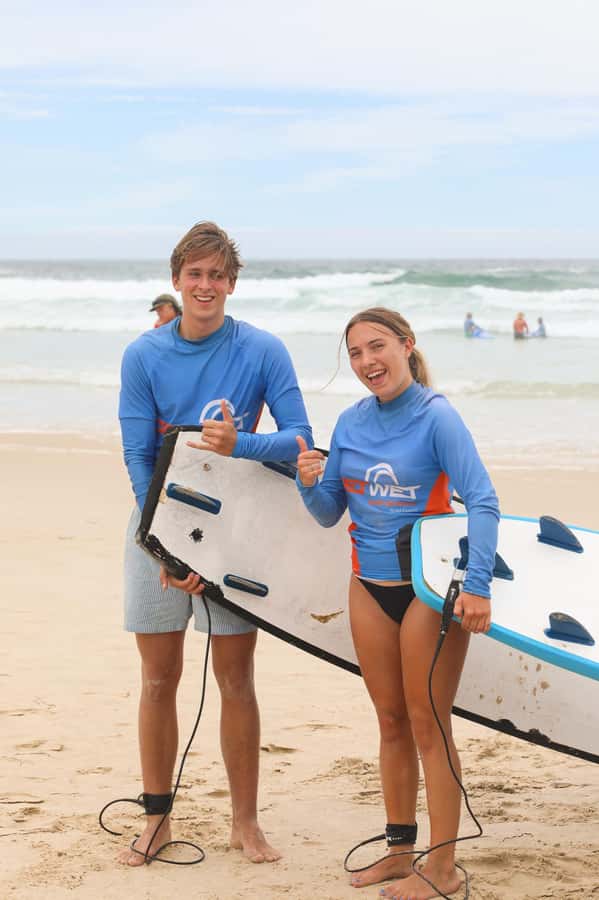 Gold Coast's Favourite Learn to Surf Lesson (Ages 13+) - Learning the first moves before entering the water