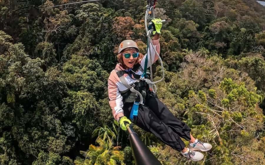 Gold Coast: Tamborine Mountain Canyon Flyer Zipline Tour - Two plank bridges before the big flight