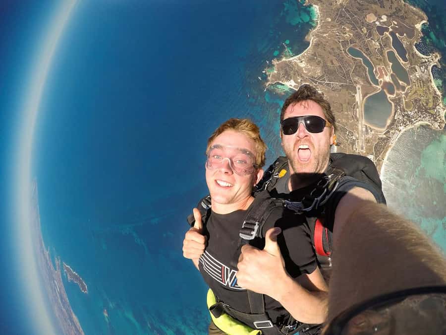 Hillary's Harbour: Rottnest Island Skydive and Ferry Package - The freefall and five-minute parachute ride