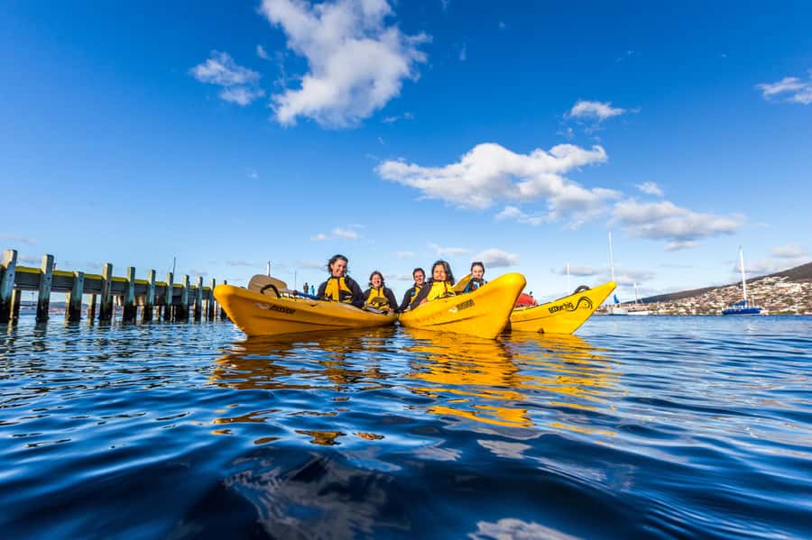Hobart City 2.5-Hour Kayak Tour - Passing Battery Point from the water