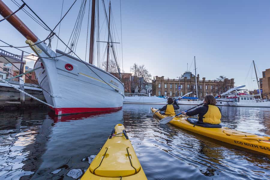 Hobart City 2.5-Hour Kayak Tour - Hobart’s docks at kayak level