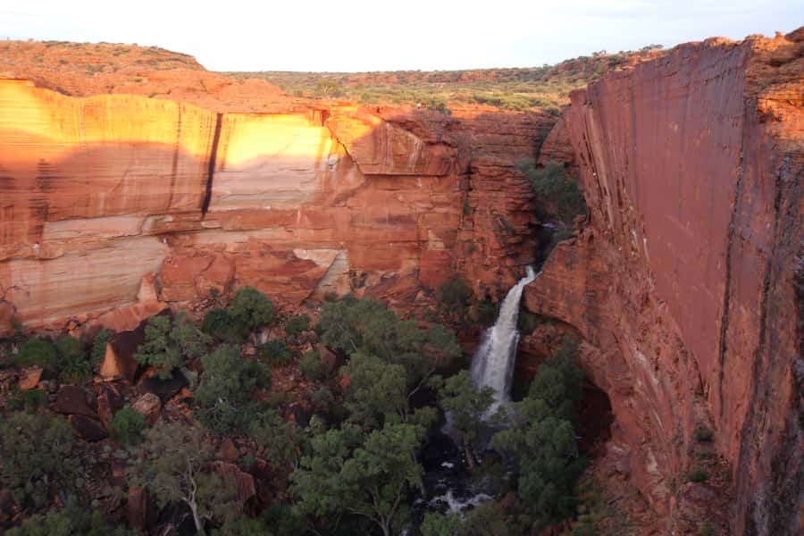 King's Canyon: 15-minute Scenic Helicopter Tour - The first view: red plains and the George Gill Range