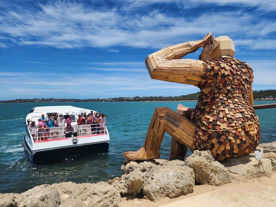 Mandurah: Dolphin & Giant Sightseeing Cruise - Leaving Mandurah Terrace on the SuperCat