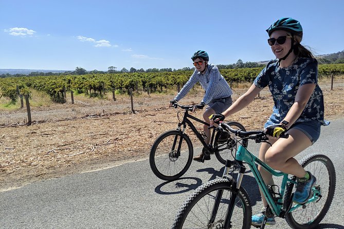 McLaren Vale Wine Tour by Bike - Rolling down Willunga Hill toward the vineyards