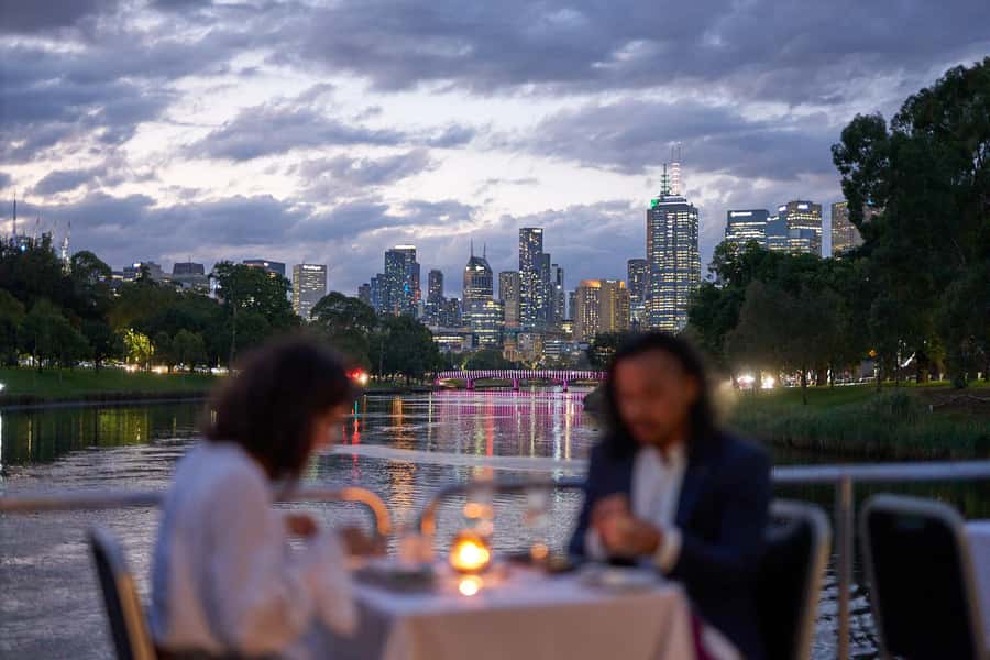 Melbourne: 4-Course Dinner Cruise with Drinks - Melbourne by night from Federation Square to the gardens