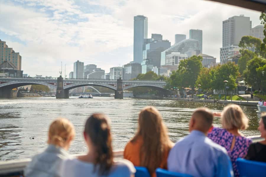 Melbourne City Views Express Cruise - Downstream toward Queens Bridge and Southbank