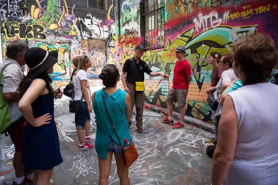 Melbourne Laneways Tour - How the history fits between the murals