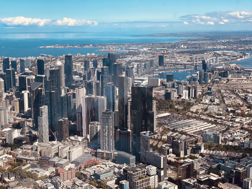 Melbourne: Private City Skyline and Bay Helicopter Ride - The Melbourne Skyline With the Bay Behind It