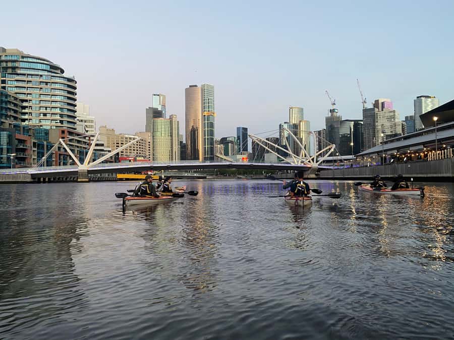 Melbourne: Sunset Kayak Tour with Dinner - Under the Bolte Bridge and into the city