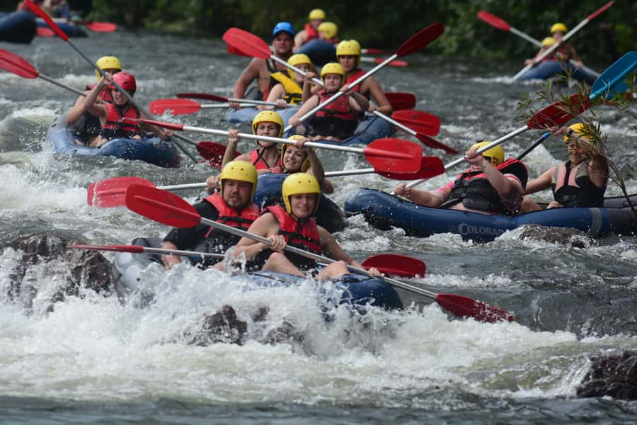 Mission Beach: Tully River Half Day White Water Rafting - The practice rapid builds confidence