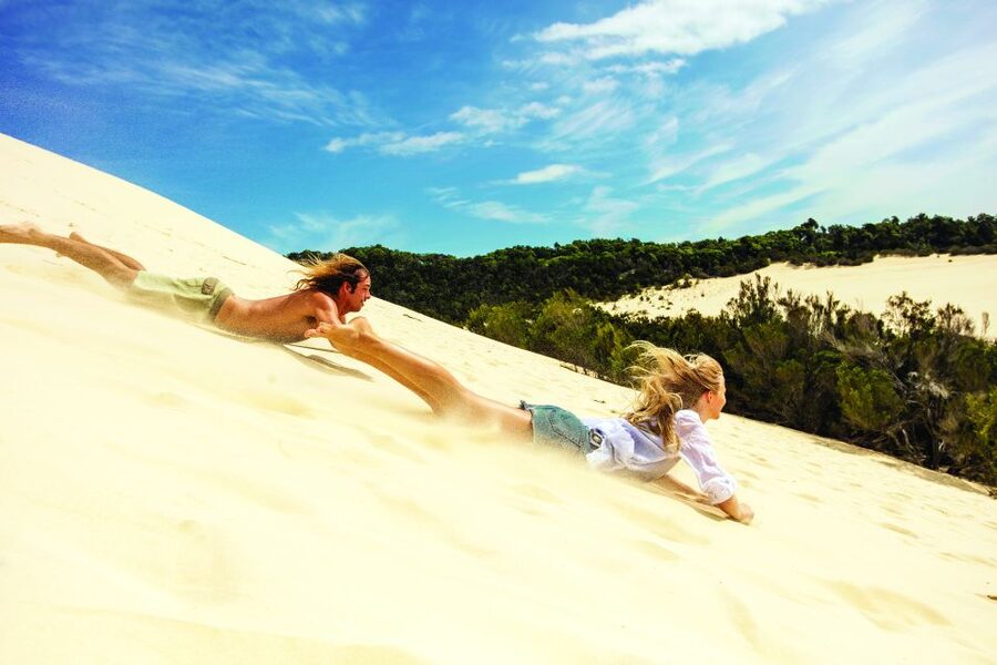 Moreton Island: Desert Safari Tour & Dolphin Viewing - Sunset drinks and wild dolphin viewing