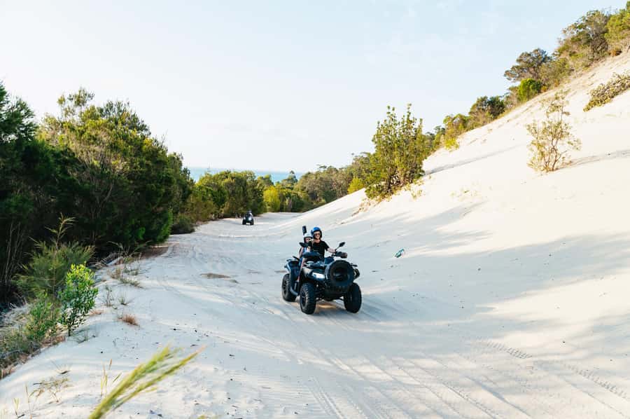 Moreton Island: Tangalooma Day Trip with ATV Quad Bike Tour - Lunch, pools, and your free hours