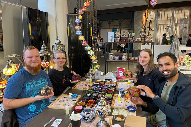 Mosaic Art Classes Brisbane: Turkish Lamp Workshop - Making a Turkish lamp instead of taking another city tour