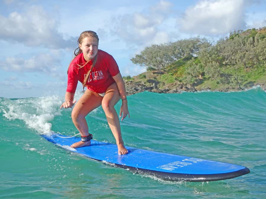 Noosa: Epic Learn to Surf Safari 4x4 - Double Island Point - What the first surf lesson is like