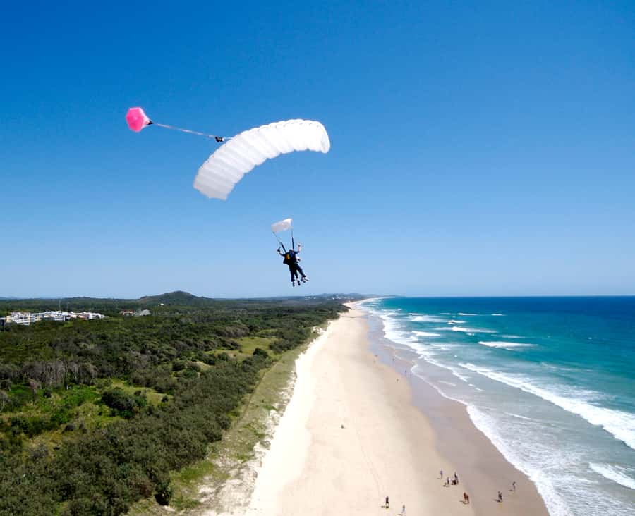 Noosa: Tandem Skydive Experience - The flight to 15,000 feet gives the coast room to unfold